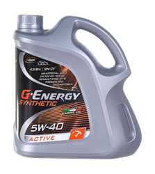 Масло моторное синтетическое G-ENERGY Synthetic super start 5W-40, 4л, фотография
