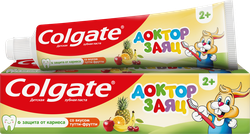 Зубная паста COLGATE Доктор Заяц со вкусом тутти-фрутти, 50мл, детальное фото