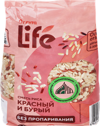 Смесь риса ЛЕНТА LIFE красный и бурый, 450г, фото
