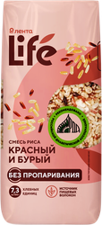 Смесь риса ЛЕНТА LIFE красный и бурый, 450г, фото