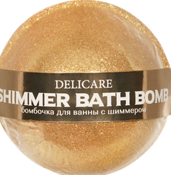 Бомбочка для ванны DELICARE с шиммером, 130г, изображение