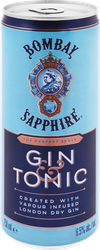 Напиток слабоалкогольный BOMBAY&nbsp;SAPPHIRE Джин и тоник 7%, 0.25л, картинка