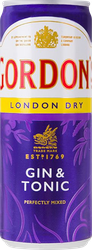 Напиток слабоалкогольный GORDON'S Джин и тоник 6%, 0.25л, детальное фото