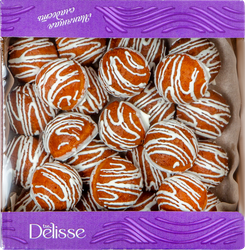 Печенье заварное DELISSE в белой глазури, 350г, картинка