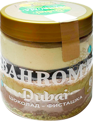 Мороженое BAHROMA Дубайский шоколад-фисташка, пломбир с тестом катаиф 12%, без змж, пластиковая банка, 320г, фотография