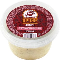 Смалец ДРУЖЕ с чесноком и перцем, 200г, детальное фото