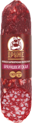 Колбаса сырокопченая ДРУЖЕ Брауншвейгская ГОСТ, 200г, фотография