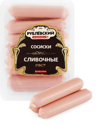 Сосиски РУБЛЁВСКИЙ Сливочные, весовые, фотография