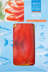 Кета холодного копчения WISH FISH ломтики, 150г, фотография
