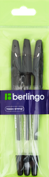 Ручка гелевая BERLINGO Tribase Gel grip черная, 0,5мм, 3шт, детальное фото