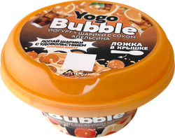 Йогурт МОЛОЧНЫЙ МИР Yogo Bubble со вкусом Колы и апельсиновыми шариками 1,5%, без змж, 120г, изображение