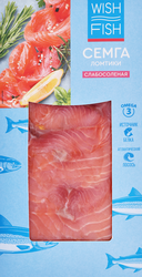Семга слабосоленая WISH FISH филе-ломтики, 100г, детальное фото