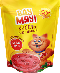 Кисель ВАУ МЯУ! Клюквенный, 150г, изображение