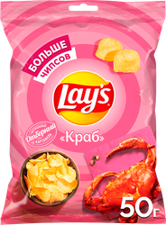 Чипсы картофельные LAY'S Со вкусом краба, 50г, изображение
