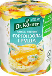 Хлебцы рисовые DR KORNER Хрустящие с горгонзолой и грушей, 80г, изображение