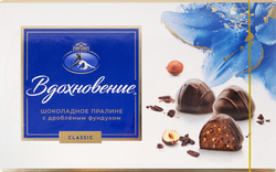 Конфеты ВДОХНОВЕНИЕ Шоколадное пралине с дробленым фундуком, 180г, изображение
