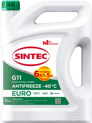 Антифриз SINTEC Euro G11 зеленый, 6кг, картинка