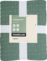 Покрывало HOMECLUB Гармония 200х220см, зеленое, Арт. WF251130, картинка
