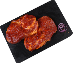 Стейк из свиной шеи в пикантно‑пряном маринаде ЛЕНТА FRESH, весовой, вид