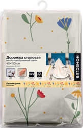 Дорожка столовая HOMECLUB Летний день 45х150 см, рогожка набивная, картинка