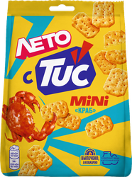 Крекер TUC Мини краб, соленый, 110г, крупный план
