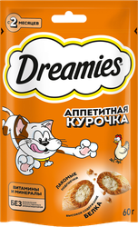 Изображение товара Лакомство для кошек DREAMIES с курицей, 60г