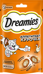 Изображение товара Лакомство для кошек DREAMIES с курицей, 60г