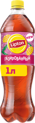 Напиток LIPTON Черный чай Тропический газированный, 1л, фото