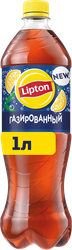Напиток LIPTON Черный чай со вкусом лимона газированный, 1л, детальное фото