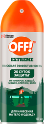 Аэрозоль от комаров OFF! Extreme, 157мл, крупный план
