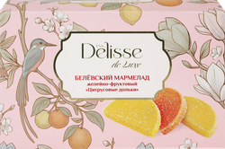 Мармелад желейно-фруктовый DELISSE DE LUXE Белевский Цитрусовые дольки, 150г, крупный план