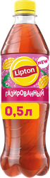 Напиток LIPTON Черный чай Тропический газированный, 0.5л, детальное фото