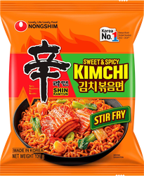Изображение товара Лапша NONGSHIM Шин Рамен Кимчи Стир-фрай - острый азиатский суп за 5 минут
