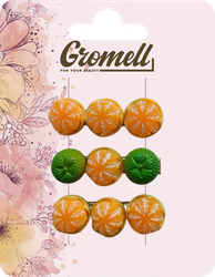 Набор зажимов для волос GROMELL Арт. LZAZH023, 3шт, крупный план