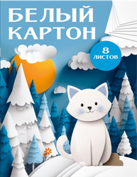 Картон PROF-PRESS А4, папка, односторонний, 8 листов, в ассортименте, Арт. 08-1695, картинка