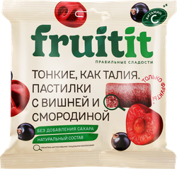 Пастилки фруктово-ягодные FRUIT It Вишня и смородина, без сахара, 70г, фото