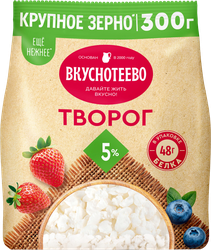 Творог ВКУСНОТЕЕВО 5%, без змж, 300г, картинка