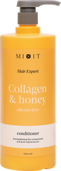 Кондиционер для волос MIXIT Hair expert бессиликоновый с коллагеном и медом, 1000мл, изображение