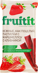 Пастилки фруктово-ягодные FRUIT It Спелая клубника, с маршмеллоу, без сахара, 55г, изображение