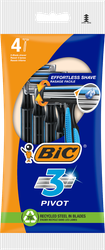 Бритва одноразовая мужская BIC Comfort 3 Pivot с 3 лезвиями, 4шт, вид
