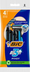 Бритва одноразовая мужская BIC Comfort 3 Pivot с 3 лезвиями, 4шт, вид