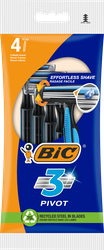 Бритва одноразовая мужская BIC Comfort 3 Pivot с 3 лезвиями, 4шт, детальное фото