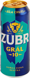 Пиво светлое ZUBR GRAL фильтрованная пастеризованное 4,2%, 0.5л, вид