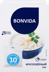 Рис круглозерный BONVIDA в пакетиках, 10х80г, фото