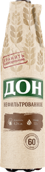 Пиво светлое ДОН нефильтрованное неосветленное пастеризованное 4,3%, 1л, вид
