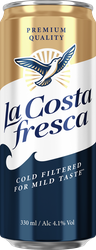 Пиво светлое LA COSTA FRESCA пастеризованное 4,1%, 0.33л, изображение