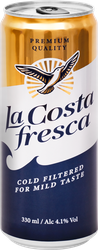Пиво светлое LA COSTA FRESCA пастеризованное 4,1%, 0.33л, вид