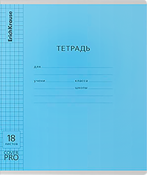 Тетрадь школьная ученическая ERICHKRAUSE Классика CoverPrо А5+, 18 листов, в клетку, фотография
