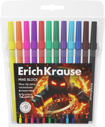 Фломастеры ERICHKRAUSE Кубомир, 12 цветов, 12шт, детальное фото