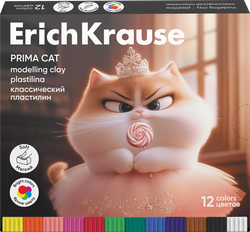 Изображение товара Пластилин ERICHKRAUSE Классический Прима-кошка 12 цветов со стеком, 192г Изображение товара Пластилин ERICHKRAUSE Классический Прима-кошка 12 цветов со стеком, 192г